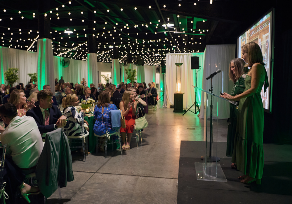 Corporate gala with speakers at Hartford HealthCare Amphitheater in Bridgeport, Connecticut.