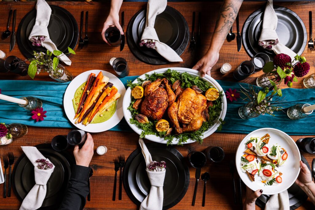 Intimate fall dinner party with Cornish hen entrée and seasonal menu by ONTHEMARC.